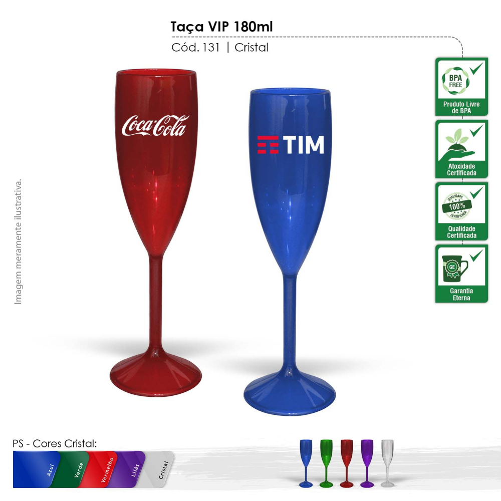 Taça VIP 180ml PS Cristal